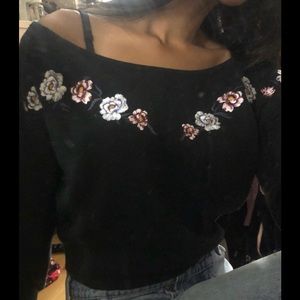 Embroidered Off The Shoulder